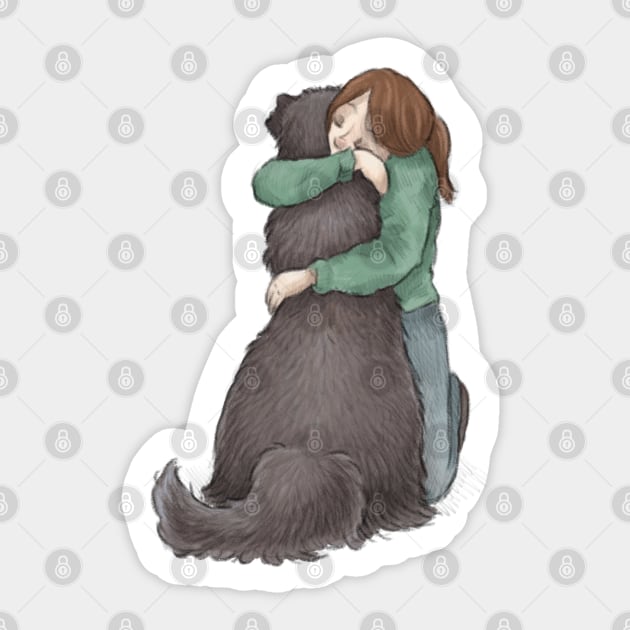 Big Dog Big Love Sticker by Elspeth Rose Design